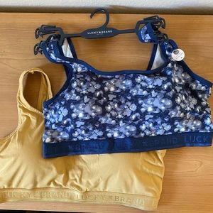 NWT Lucky Brand super soft Bralette 2 piece set